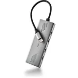 ngs Wonder4-C USB-C Multiport-Adapter 4-in-1 Hub mit 4 USB 3.0-Anschlüssen, hohe Geschwindigkeit 5 Gbit/s, kompatibel mit PC, Mac und Tablet, tragbares und leichtes Design, Aluminiumgehäuse, Kabel 180