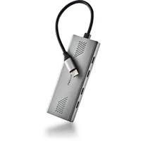 ngs Wonder4-C USB-C Multiport-Adapter 4-in-1 Hub mit 4 USB 3.0-Anschlüssen, hohe Geschwindigkeit 5 Gbit/s, kompatibel mit PC, Mac und Tablet, tragbares und leichtes Design, Aluminiumgehäuse, Kabel 180