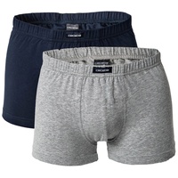 Ceceba Herren Shorts, 2er Pack Short Pants, Basic, Baumwoll Stretch, M-8XL, einfarbig Grau XXL