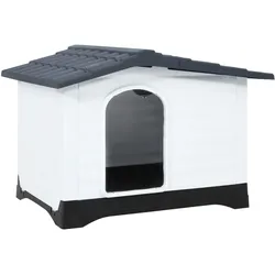 Hundehütte – Grau, 90,5 x 68 x 66 cm, wetterfest und robust