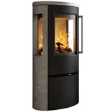 Kaminofen TermaTech TT23RGS Stahl Speckstein mit Seitenscheiben 5,6 kW Schwarz