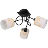 GLOBO Deckenstrahler, schwarz Gold, 3 Flammig E14, h 27,5 cm