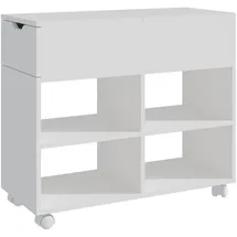 Relaxdays Rollcontainer für Nischen Weiß