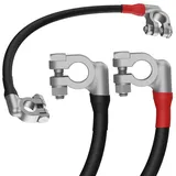 SIGA Batteriekabel 50mm2 25CM inkl. 2xPolklemme 12V aus reinem 100% OFC Kupfer Batterie Kabel Solarkabel Schwarz