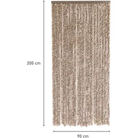 Lemodo Flauschvorhang 90 x 200 cm Braun