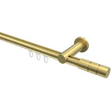 Interdeco GARDINENSTANGE INNENLAUF Platon Elanto 420 cm (geteilt in 3 x 140 cm), 1-läufig, 20 mm Ø Messing-Optik