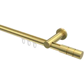 Interdeco GARDINENSTANGE INNENLAUF Platon Elanto 420 cm (geteilt in 3 x 140 cm), 1-läufig, 20 mm Ø Messing-Optik