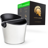 Barista Legends® Abklopfbehälter für Siebträger [Metall Rund] - Knock Box Espresso mit geräuscharmer Abschlagstange - Kaffeesatz Abschlagbehälter für Siebträger - Geeignet als Barista Zubehör