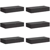 vidaXL Aufbewahrungsbox 50 cm 6-tlg. Anthrazit/Grau