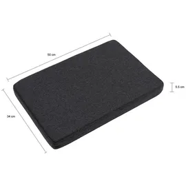 VCM Xonox.home XZBGRK50 Sitzkissen für Sitzbank, Sitzauflage Schuhbank, grau, 50 x 5 cm | Gr.: onesize