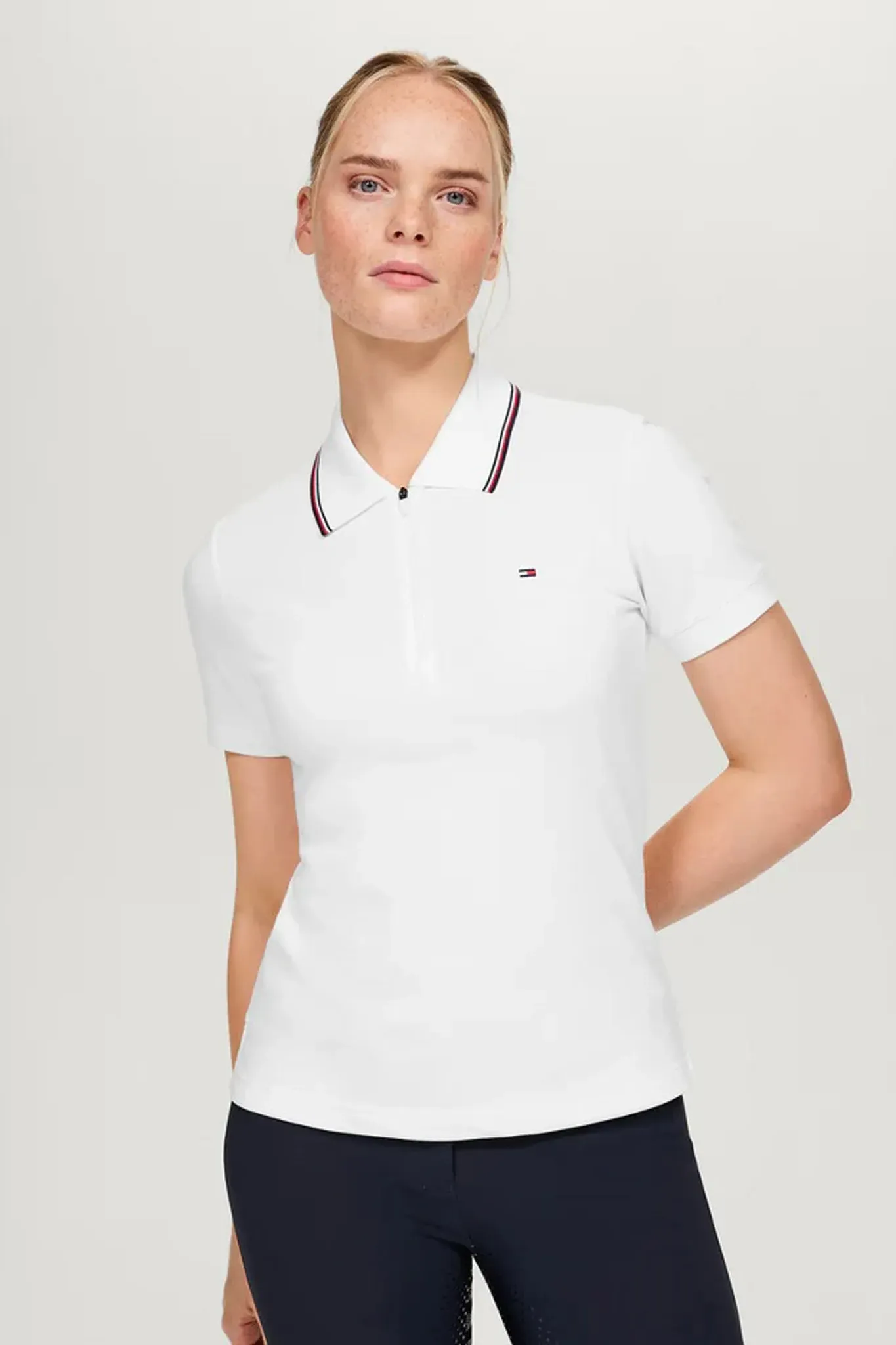 Tommy Hilfiger Equestrian Camden Damenpolo mit Reißverschluss
