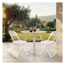 HJH Office Gartenstühle, TUDELA XXL PRO W Kunststoff Weiß