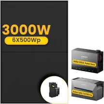 Anker SOLIX Solarbank 3 E2700 Pro 2,68 kWh inkl. Power Dock + 6x 500W Solarmodule + Smarter Zähler
