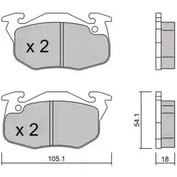 AISIN Bremsbelagsatz PEUGEOT,CITROËN BPPE-1013 425265,425272,425498 425092,425137,425141,425147,425165