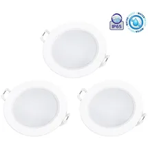 Aigostar Einbauleuchte 3er Set 4,8W rund weißer Rahmen