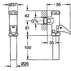 DAL-Automatic-Spüler für WC (Ausführung: DAL-Automatic-Spüler für WC Grohe StarLight chrom)