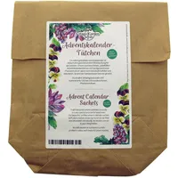 24 Adventskalendertütchen zum Selbstbefüllen aus braunem Packpapier