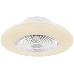 Globo 03628 LED Deckenleuchte mit Ventilator Travo 1x30W | 1700lm | 3000-6500K - dimmbar, Fernbedienung, Nachtmodus, weiß