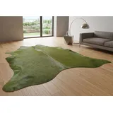 KUHFELL online & NOMAD Fellteppich Kuhfell Rinderfell Teppich Grün gefärbt ca. 200 x 190 cm