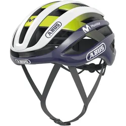 Fahrradhelm ABUS "AIRBREAKER" Gr. M, blau (blau, weiß (movistar team 24)), Helme, M Kopfumfang: 52cm - 58cm