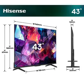 Hisense 43E7S PRO 43" Hi-QLED 4K Smart TV
