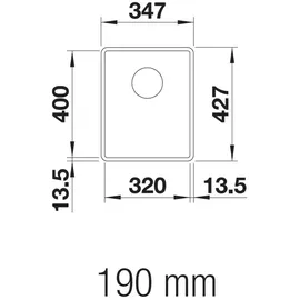 Blanco Subline 320-F weiß + Handbetätigung + InFino