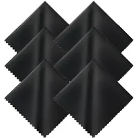 laeeyin Brillenputztuch Microfaser Brillenputztücher Bildschirmreiniger Tücher Für Brillen, Bildschirme, Tabletten, GläSer, 6er Pack (15 X 18 cm), (Schwarz)