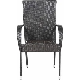 furnicato Gartenstuhl 55,5 x 95 x 53,5 cm braun 4 St.