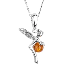 Kette mit Anhänger OSTSEE-SCHMUCK "Ostsee-Schmuck Kette mit Anhänger Elfe Kette mit Anhänger Elfe" Gr. 42, silber (silberfarben), Halsketten, Damen, 42cm, Silber 925 (Sterlingsilber), L: 42cm