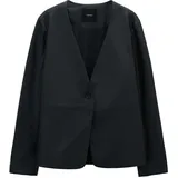 Someday Damen Blazer | Blazer NOEBE aus weichem Kunstleder Black, 38 - 38