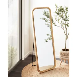 Beliani Standspiegel Malange 50 x 150 cm Rattan
