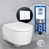 Geberit iCon Wand-WC & Tellkamp WC-Sitz mit neeos Vorwandelement,, 501661008+16791WH#SET,