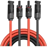 Solarkabel 4mm2/6mm2, Verlängerung Solarkabel 1/2/3/5M, Verlängerung Solarkabel Solarstecker, Verlängerung Solarkabel (6MM21M)