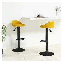 vidaXL Barhocker 2 Stk. drehbar höhenverstellbar Stahl 2er Set Gelb