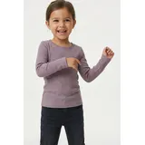 NAME IT Langarmshirt NMFKAB LS TOP NOOS in Feinripp und mit süßer Spitzenkante am Ausschnitt lila 92 EU