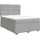 vidaXL Boxspringbett mit Matratze Hellgrau 140x200 cm Stoff