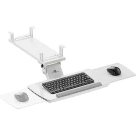 Maclean Brackets Maclean Untertisch-Tastaturablage verstellbar max. 5kg weiß MC-156 W, - Weiß