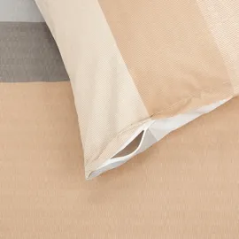 SCHIESSER Endy Stripes beige 135 x 200 cm + 80 x 80 cm
