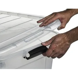 logiplast gmbh Aufbewahrungsboxen Set 21 Ltr. + 32 Ltr. + 55 Ltr. 3-tlg. transparent