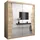 abiks möbel Schwebetürenschrank MONACO 180 x 200 x 62 cm Eiche