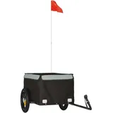 vidaXL Fahrradanhänger schwarz/grau 30 kg