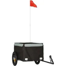 vidaXL Fahrradanhänger schwarz/grau 30 kg