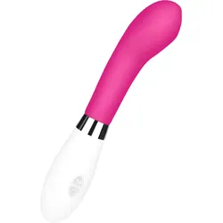 G-Punkt-Vibrator aus Silikon, 21 cm, pink | weiß