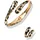 FIRETTI Schmuckset FIRETTI "Multipack Schmuck Geschenk Kupfer Ring Armreif Animalprint", gold (gelbgoldfarben, schwarz), Schmuck_Sets, Damen, Kupfer, glänzend, Schmuckset, Made in Germany