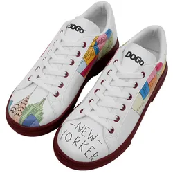 Sneaker DOGO "Damen Ace Sneakers Damen Sneaker Vegan Damen Sneaker / Female", Damen, Gr. 40, Normalschaft, gelb (weiß, gelb), Lederimitat, Schuhe, Vegan