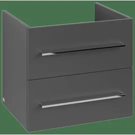 Villeroy & Boch Waschtischunterschrank 2 Auszüge 58 x 51,4 x 48 cm Schwarz