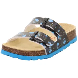 superfit Fussbettpantoffel Schwarz/Mehrfarbig 25