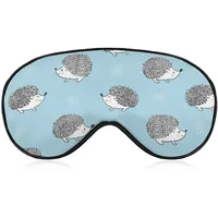 Süße Igel-Schlafmaske, Augenbinde, Aquarell-Tier, verstellbar, superweich, weich, Augenmasken-Abdeckung für Männer und Frauen, Reisen und Nickerchen