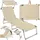 Tectake Chloé Sonnenliege 190 x 68 x 65 cm Beige