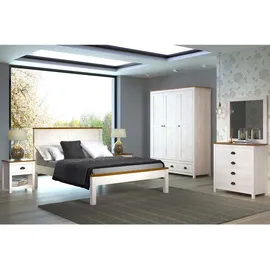 Möbilia Kommode 80 x 85 x 41 cm Braun/Weiß